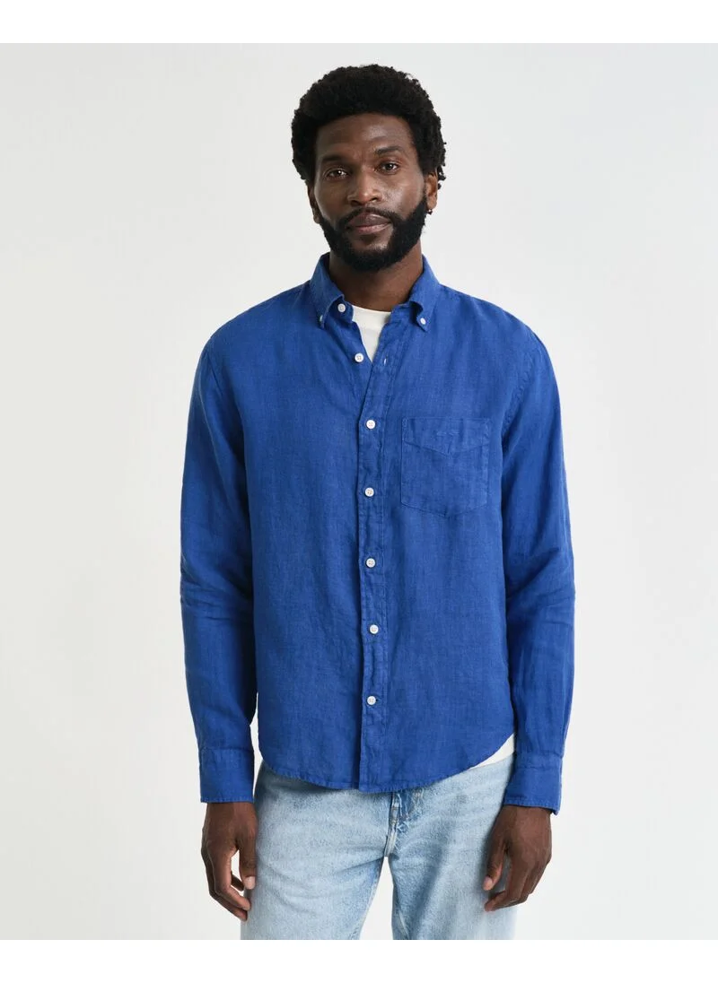 غانت Gant Regular Gmnt Dyed Linen Shirt