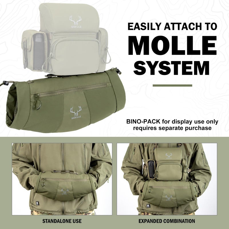 MOXULE Hunting Hand Warmer Muff: Portable Fleece Waist Handwarmer Pouch Insulated Outdoor Gear Cold Weather for Camping, Hiking Green - Image 5