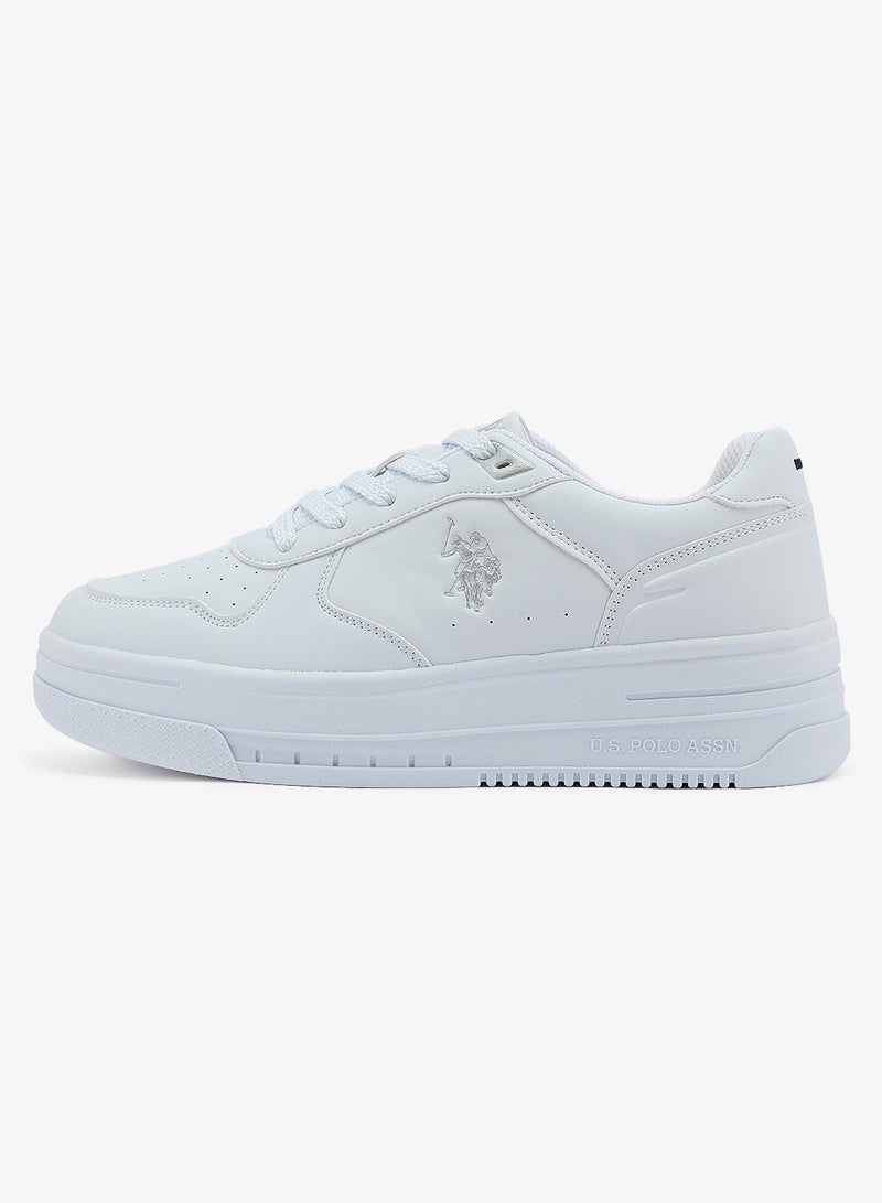 U.S. Polo Assn. Women's  White Low-Top Sneakers - Style that Moves, Comfort Shoes that Lasts - Image 3