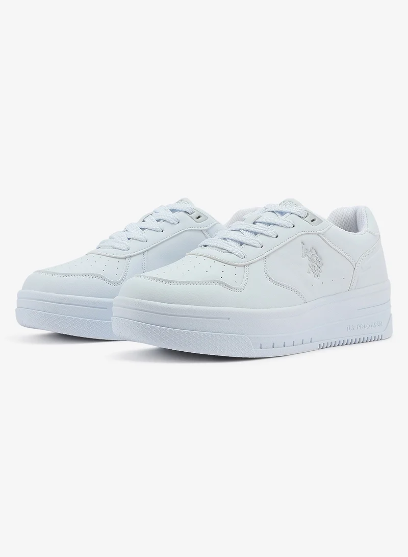 U.S. Polo Assn. white Women's  White Low-Top Sneakers - Style that Moves, Comfort Shoes that Lasts for Women | Best Price UAE