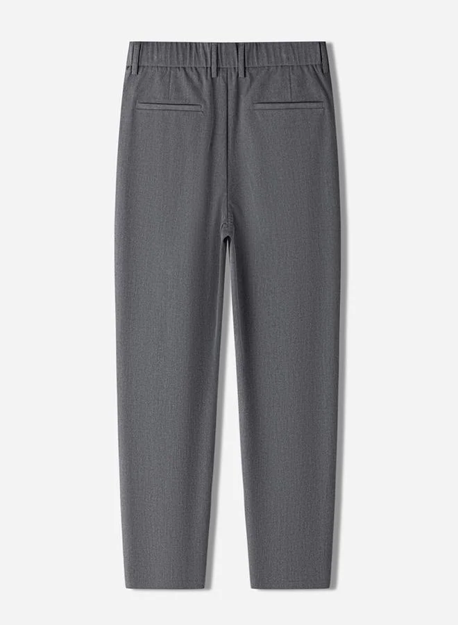 Take Two  Men Grey Tailored Trousers with Contrast Piping for Men | Best Price UAE