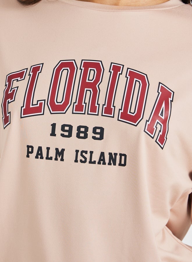 Styli Slogan Print Round Neck T-Shirt - Image 4