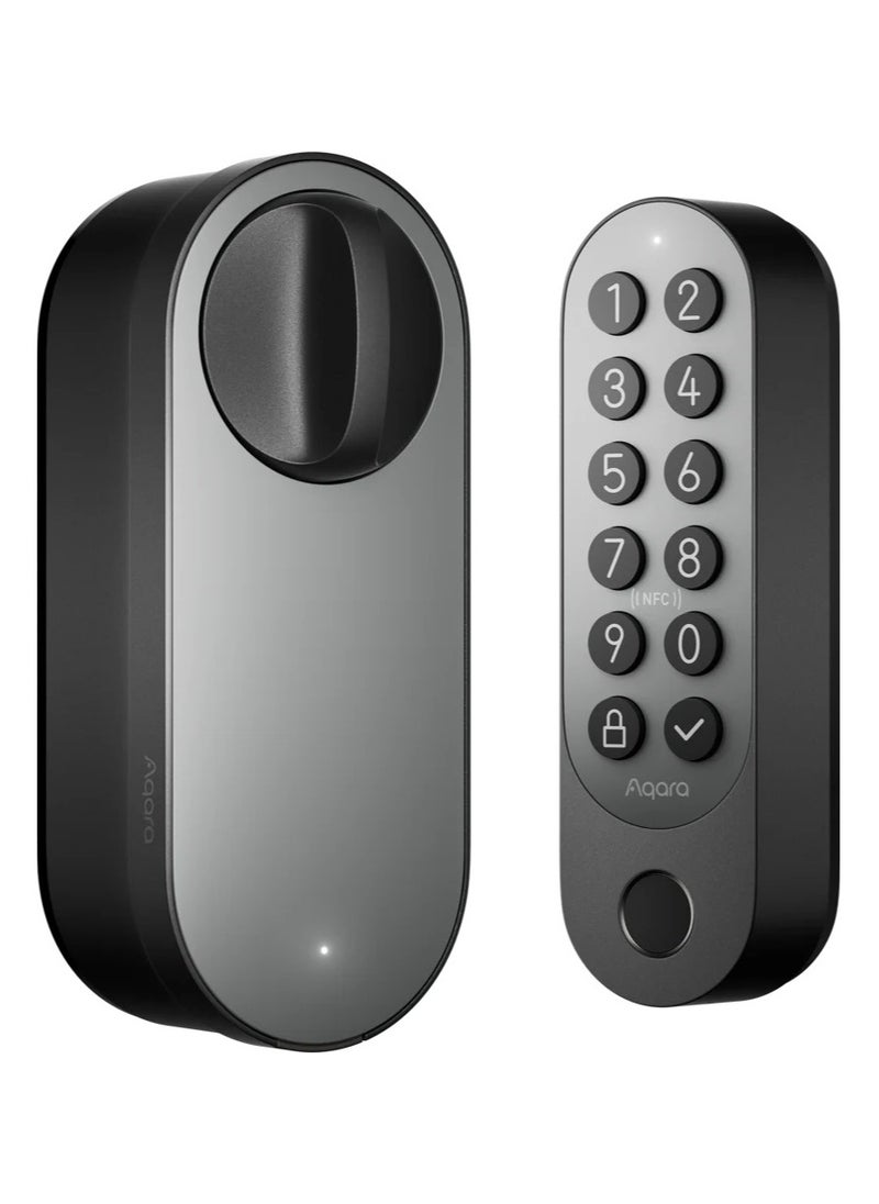 Aqara Smart Door Lock U200, Matter over Thread, Keyless Entry Door Lock with Apple Home Key and Rechargeable Battery,Supports Apple Home, Alexa and SmartThings, Black  - Image 2