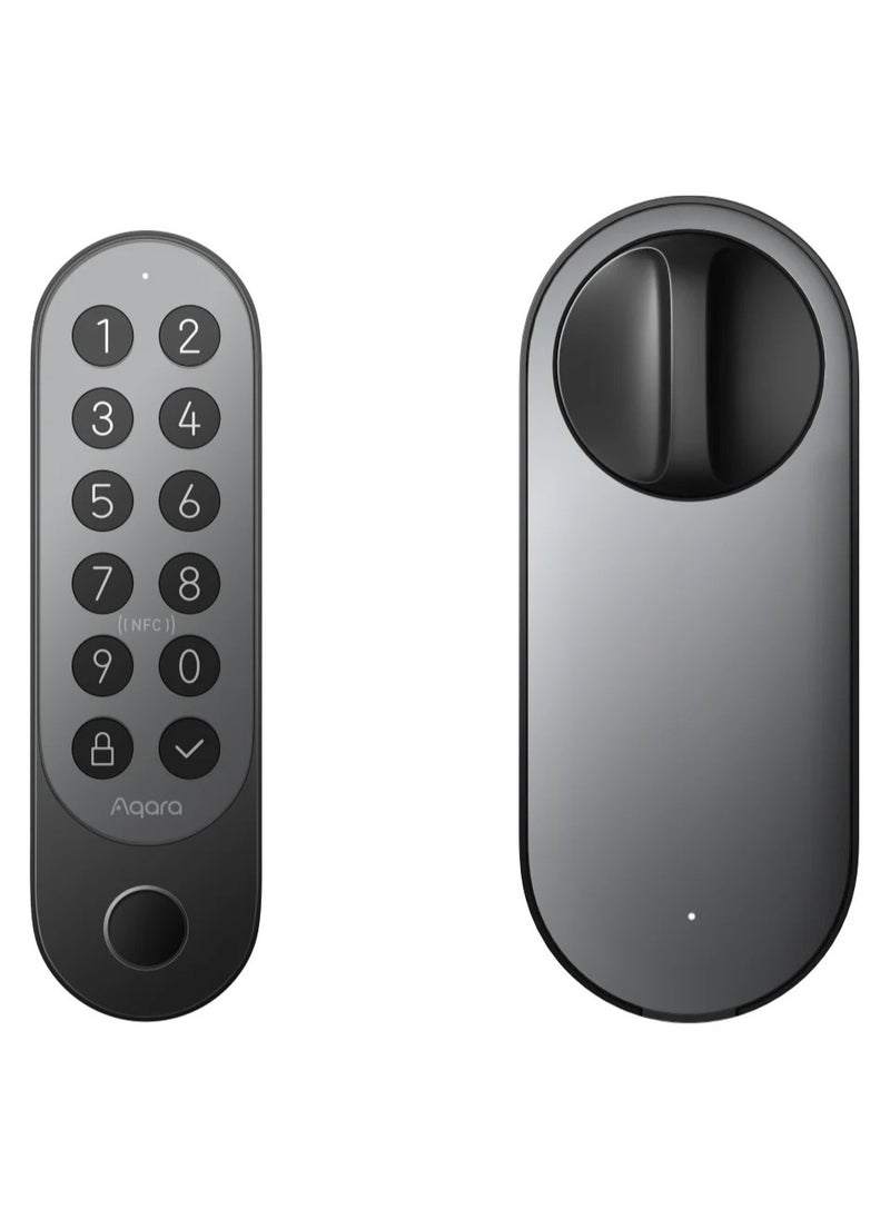 Aqara Smart Door Lock U200, Matter over Thread, Keyless Entry Door Lock with Apple Home Key and Rechargeable Battery,Supports Apple Home, Alexa and SmartThings, Black  - Image 3