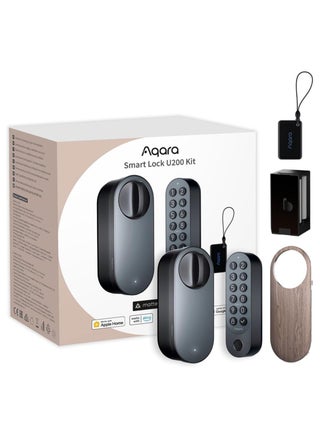 Smart Door Lock U200, Matter over Thread, Keyless Entry Door Lock with Apple Home Key and Rechargeable Battery,Supports Apple Home, Alexa and SmartThings, Black - pzsku/Z9E54C992722B274B1A69Z/45/_/1736946987/dd37fb16-9195-47ba-82f0-3ef36913bead