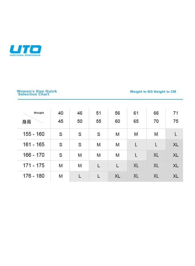 UTO Uto Quick-dry Compression Base Layer For Women, Functional Underwear For Skiing, Hiking, Outdoor Sports, Sweat-wicking And Warm Set, Black And Gray, Size S - Image 4