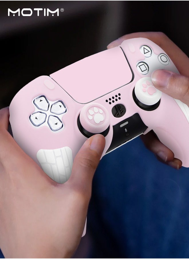 Motim - Case Cover for PS5 Wireless Controller for Dual Sense, Soft Silicone Protection Skin with 2 Thumb Caps,  Anti-scratch Anti-fall Case Cover - Image 1