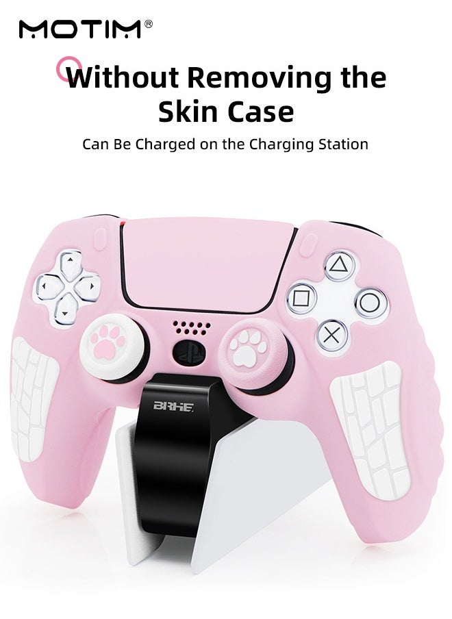 Motim - Case Cover for PS5 Wireless Controller for Dual Sense, Soft Silicone Protection Skin with 2 Thumb Caps,  Anti-scratch Anti-fall Case Cover - Image 1