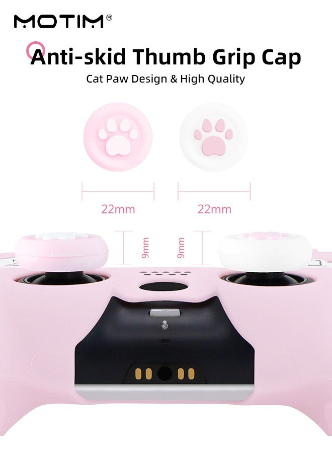Motim - Case Cover for PS5 Wireless Controller for Dual Sense, Soft Silicone Protection Skin with 2 Thumb Caps,  Anti-scratch Anti-fall Case Cover - Image 1