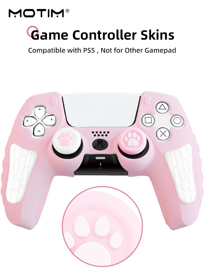 Motim - Case Cover for PS5 Wireless Controller for Dual Sense, Soft Silicone Protection Skin with 2 Thumb Caps,  Anti-scratch Anti-fall Case Cover - Image 1