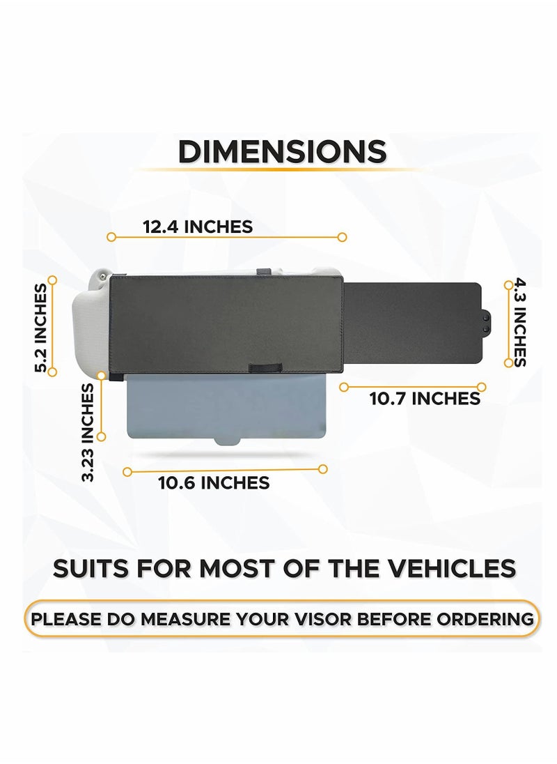KASTWAVE - Polarized Car Sun Visor Extender, One Pull Down Sunshade See Through Glass and One Side Sunshade Sun Block Piece | Snow Blindness | Protects from UV Rays | Universal Fit for Most of The Cars - Image 1