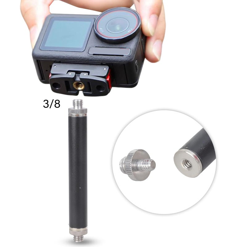 Heavy Duty 3 8 Male To Male Threaded Tube Extension Rod 10cm For DSLR Tripod Microphone Mount - Image 3