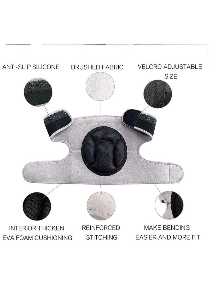 Y&D Knee Pad Anti Slip Padded Sponge Brace Grey M (leg circumference 33-40CM) - Image 4