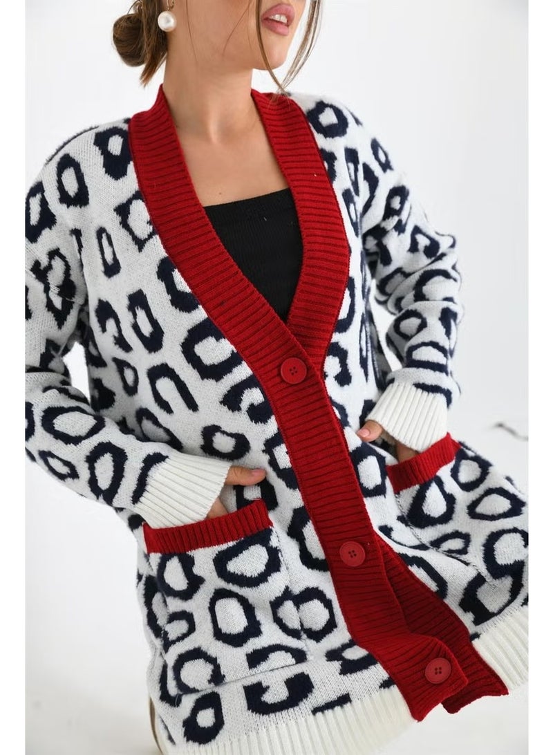 Garmi Women's Leopard Print Cardigan Ecru - Image 2