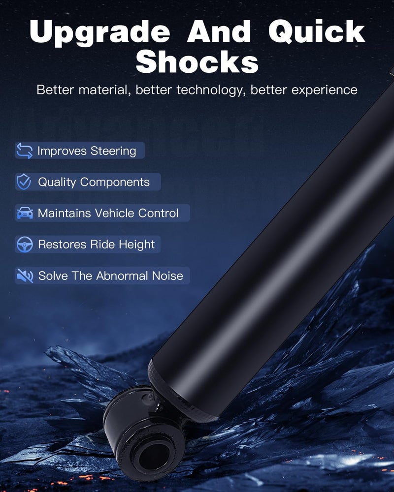 ECCPP Shocks Struts,ECCPP Front Pair Shocks Absorber Struts Fits 1994 1995 1996 1997 1998 1999 2000 2001 2002 for Dodge for Ram 2500,1994 1995 1996 1997 1998 1999 2000 2001 for Dodge for Ram 1500 37102 - Image 3