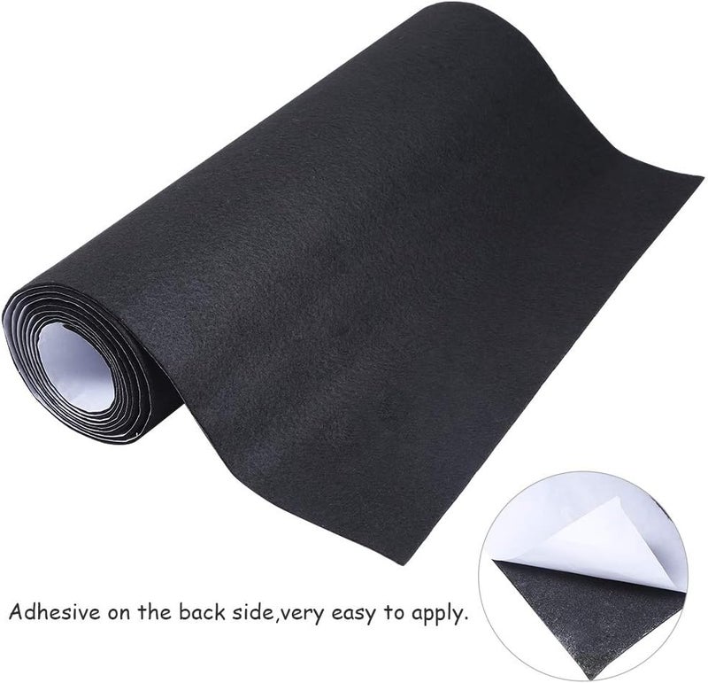 Caydo Large Black Self Adhesive Felt Roll Shelf Liner for DIY Projects, Jewelry Drawer Craft Fabric, 15.7" x 78.7" - Image 3