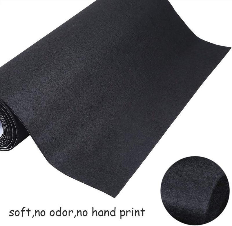 Caydo Large Black Self Adhesive Felt Roll Shelf Liner for DIY Projects, Jewelry Drawer Craft Fabric, 15.7" x 78.7" - Image 2