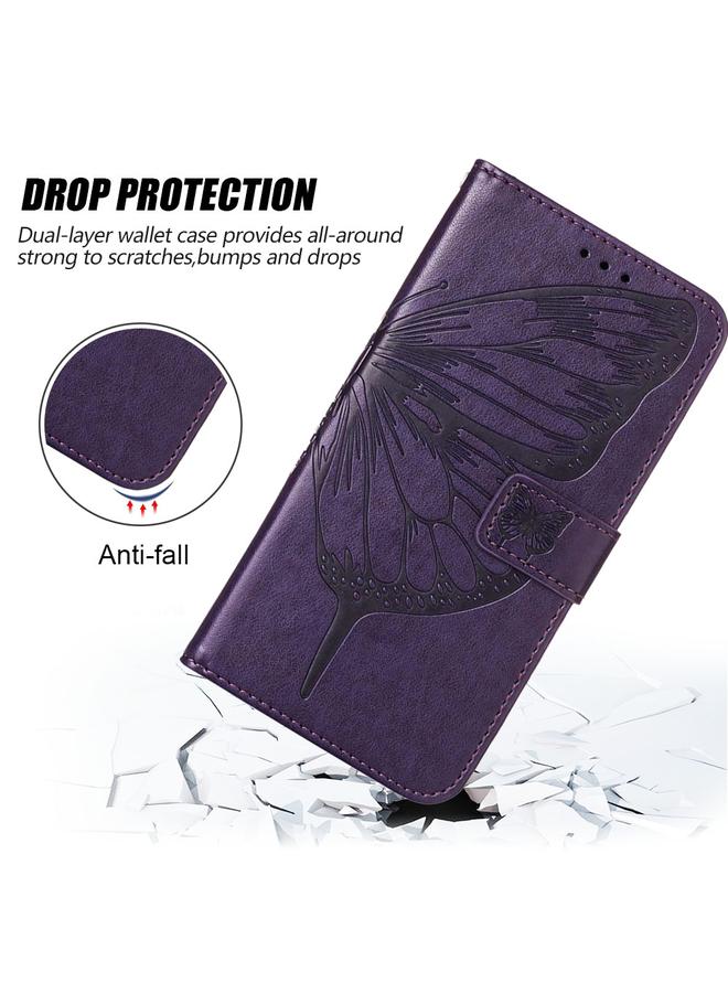 S-TOP Case For Infinix Hot 20S / 20 Pro X6827 Embossed Butterfly Flip Leather Phone Case - Image 5