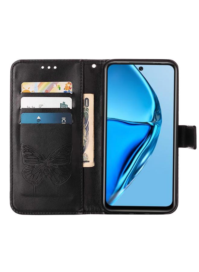 S-TOP Case For Infinix Hot 20S / 20 Pro X6827 Embossed Butterfly Flip Leather Phone Case - Image 4