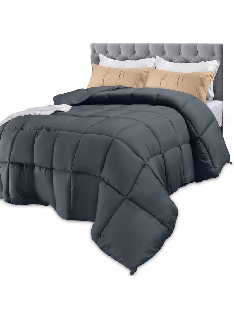 Utopia Bedding All Season 250 GSM Comforter - Plush Siliconized Fiberfill Comforter Twin - Box Stitched (Twin/Twin XL, Gray) - Image 1