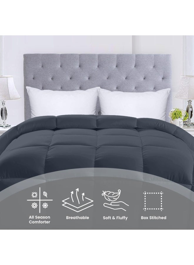 Utopia Bedding All Season 250 GSM Comforter - Plush Siliconized Fiberfill Comforter Twin - Box Stitched (Twin/Twin XL, Gray) - Image 3