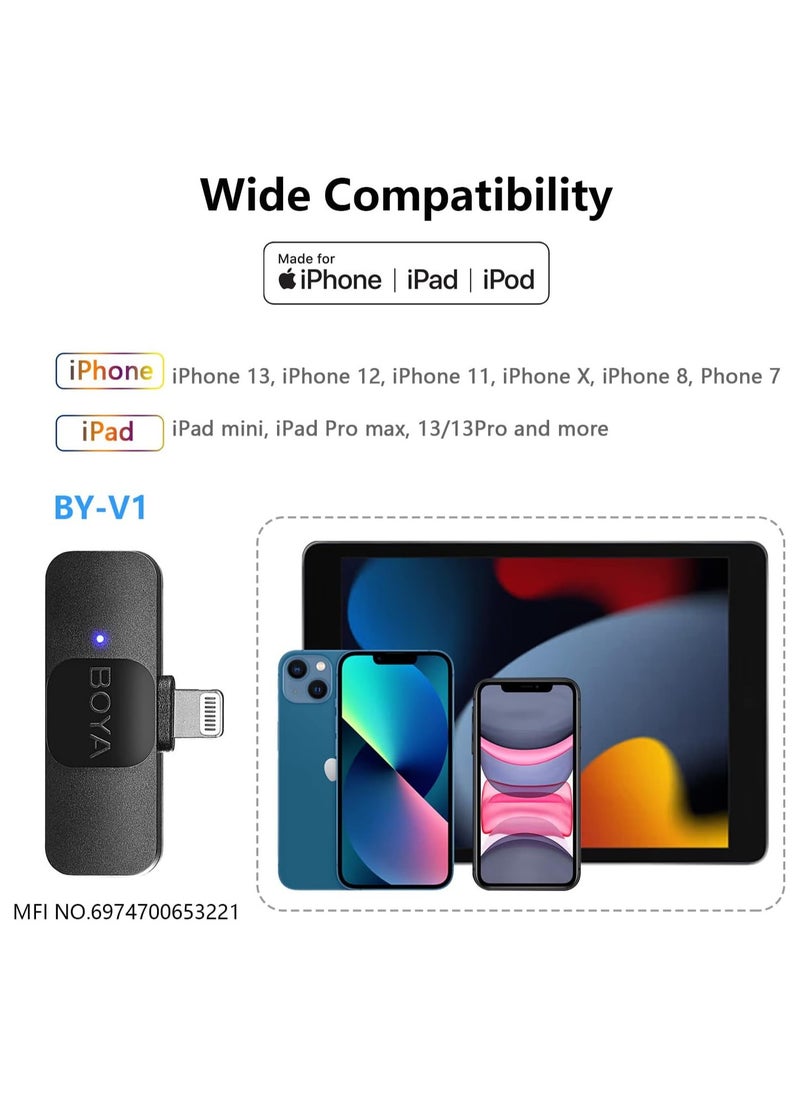 BOYA - BOYA BY-V1 Lightning Connector 2.4GHz Wireless Ultracompact Microphone System - Image 1