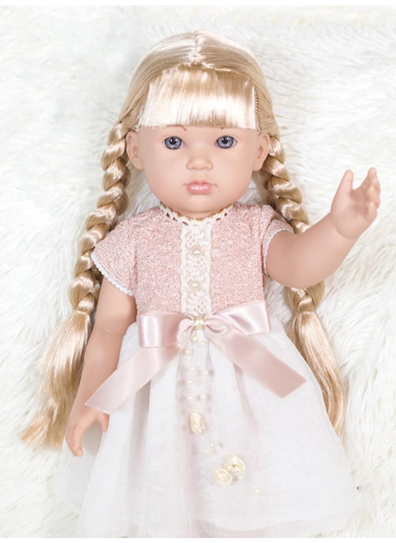 BAYBEE Baybee Lifelike Reborn Baby Dolls Baby Soft Body Realistic Newborn Baby Girl Dolls Long Hair Dress Up Doll Children Play House Real Life Baby Dolls Girl with Gift Box for Kids  - Image 1