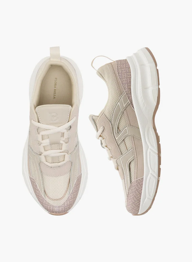 فلورا بيلا من شو إكسبرس Women's Panelled Sneakers with Lace-Up Closure