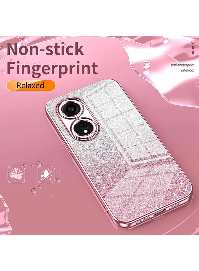اس-توب جراب لهاتف OPPO Reno5 Pro+، جراب هاتف مطلي بالكهرباء بمسحوق لامع متدرج - Image 4