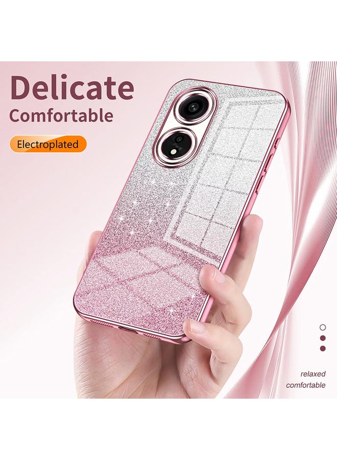 اس-توب جراب لهاتف OPPO Reno5 Pro+، جراب هاتف مطلي بالكهرباء بمسحوق لامع متدرج - Image 5