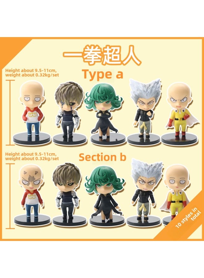 5 One Punch Superman Q Edition Qiyu Teacher Dragon Roll Genos Hand-made Toy Model Ornaments-Color:5 One Punch Superman B - Image 2