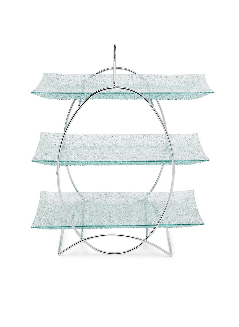Simply Kitchen Afternoon Tea Range 4Pc Glass Serving Tray Set  - Image 2