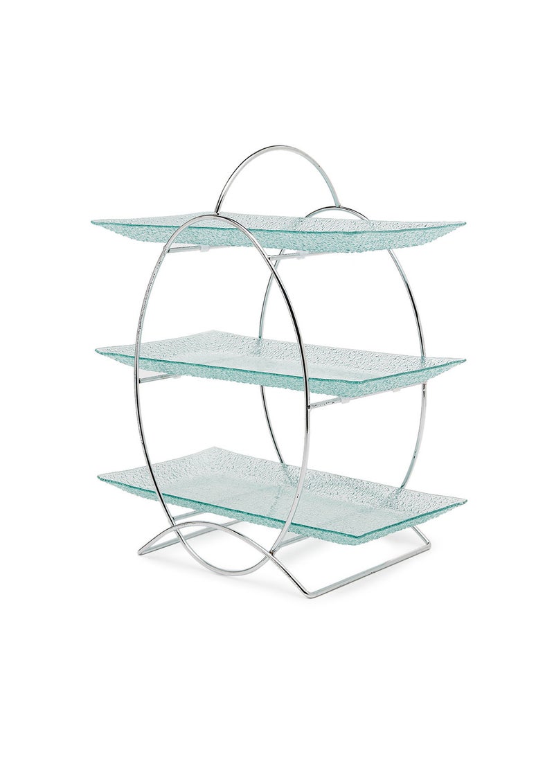 Simply Kitchen Afternoon Tea Range 4Pc Glass Serving Tray Set  - Image 3
