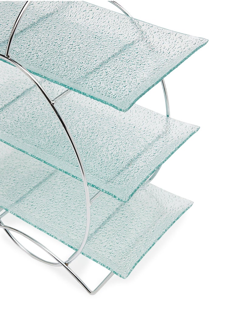 Simply Kitchen Afternoon Tea Range 4Pc Glass Serving Tray Set  - Image 5