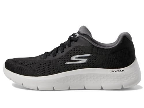 SKECHERS حذاء سكيشرز للرجال Go Walk Flex-Remark، أسود/رمادي، 7.5 عريض - Image 4