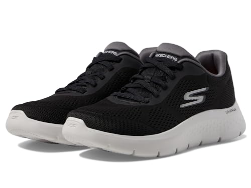 SKECHERS حذاء سكيشرز للرجال Go Walk Flex-Remark، أسود/رمادي، 7.5 عريض - Image 1