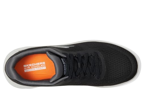 SKECHERS حذاء سكيشرز للرجال Go Walk Flex-Remark، أسود/رمادي، 7.5 عريض - Image 2
