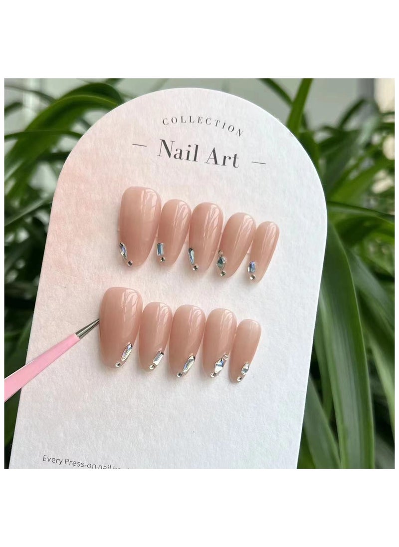 Binzo Beauty - Binzo Beauty Press On Handmade Nails, 10pcs,Nails Art , Acrylic Nails, False Nails，Natually Nails - Image 1