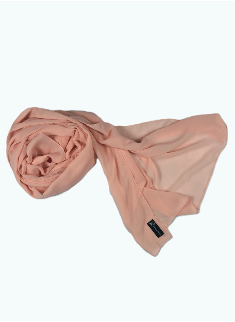 Perfectory - PERFECTORY Women Lightweight Solid Chiffon Hijab Shawl Soft Premium Abaya Shawl Wrap Scarves, Long Bridal Hijab Scarf- Coral Pink - Image 1