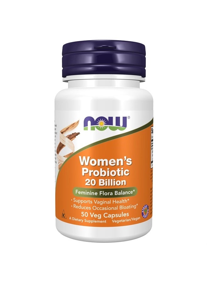 now Supplements, Women's Probiotic, 20 Billion, Specially Formulated using Three Clinically Tested Probiotic Strains, 50 Veg Capsules - Image 1