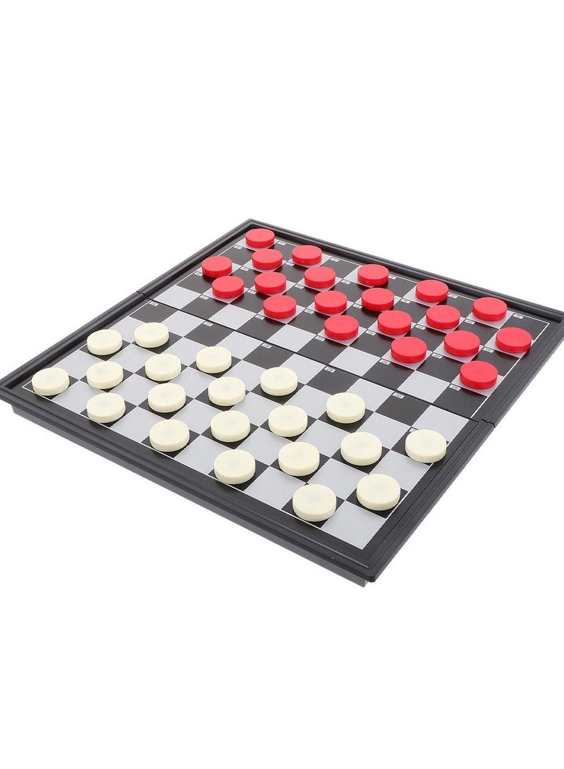 UB Magnetic Foldable Checkers Board Game 2 Players - Image 1