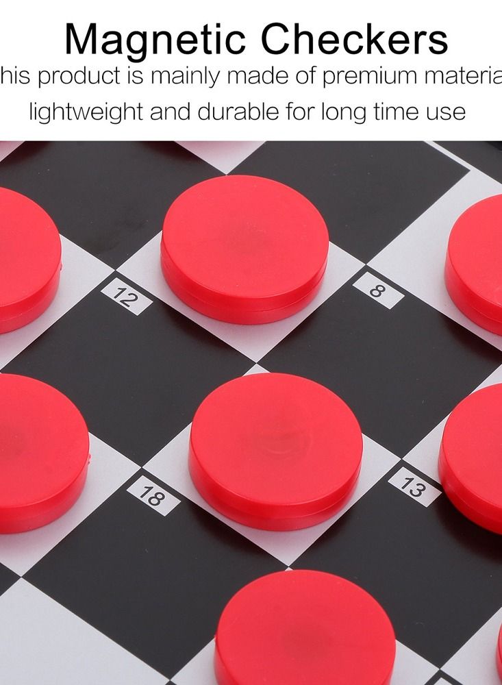 UB Magnetic Foldable Checkers Board Game 2 Players - Image 4