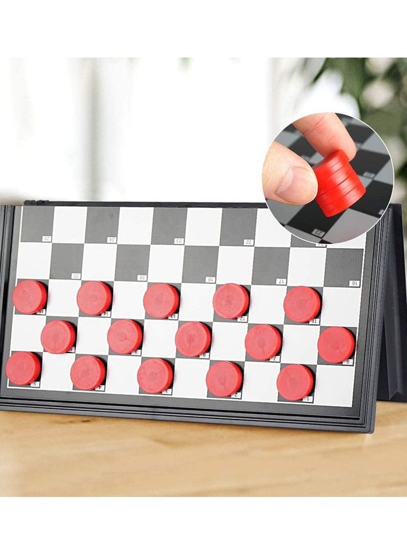 UB Magnetic Foldable Checkers Board Game 2 Players - Image 5