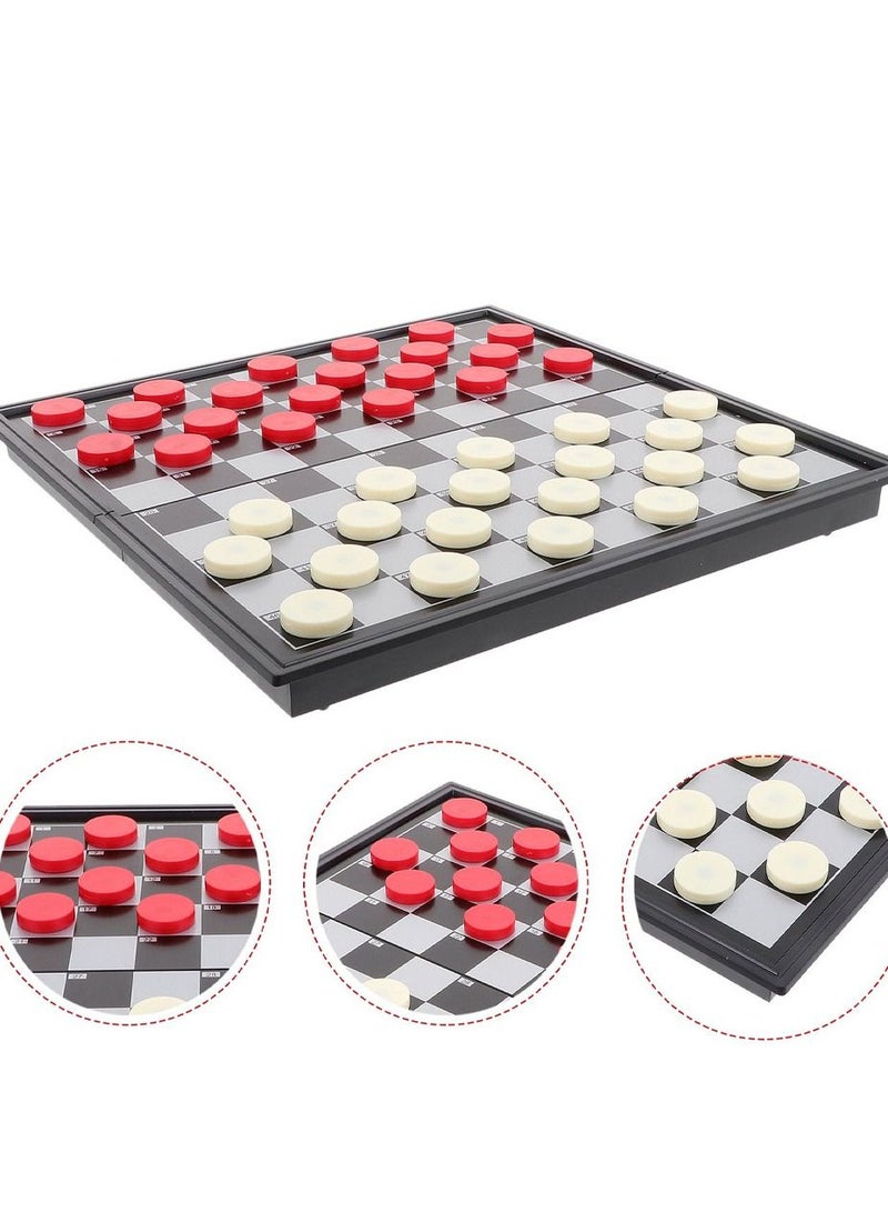 UB Magnetic Foldable Checkers Board Game 2 Players - Image 2