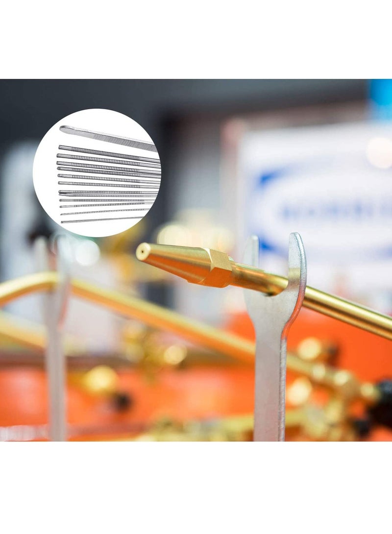 Excefore Carburetor Carbon Dirt Jet Cleaner Tool Kit, 18 Cleaning Needles with 12 Brush and 2 Throttle Wrench, Carburetor Carbon Dirt Jet Cleaner Repair Tools Kit Engine, Airbrush, Spray Gun Cleaning - Image 5