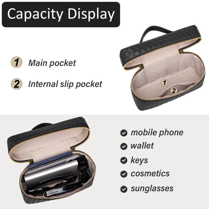 JYG Trendy Shoulder Bags for Women Mini L19 Square Box Satchel Bag Cute PU Leather Crossbody Purse with Adjustable Strap Black - Image 5
