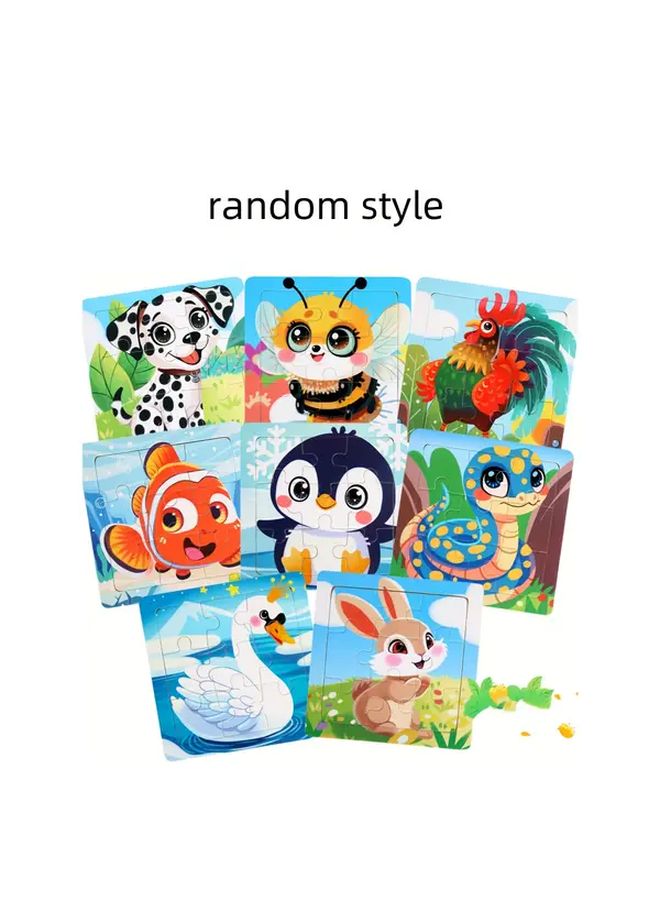 أحجية حيوانات المزرعة الخشبية تحت الماء للأطفال ألعاب تعليمية 5 قطع - Image 1