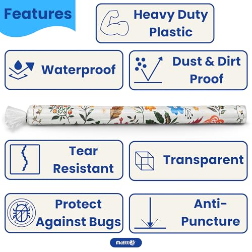McEtt Rug Storage Bag for Moving & Storage – Fits up to 9’ x 12’ Rugs – Reusable Heavy Duty Carpet Storage Bag – No Vent Holes for Maximum Protection – Includes Tie - Image 4