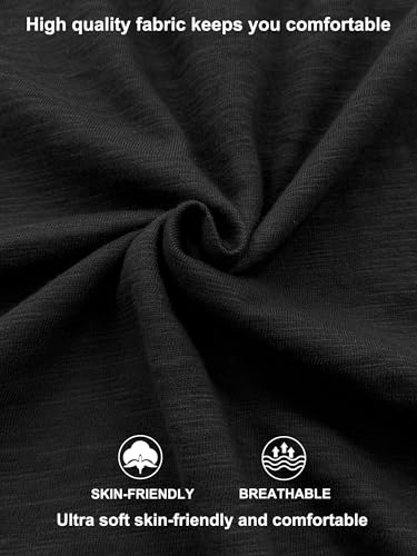Comdecevis Men's Henley Shirts Short Sleeve Regular Fit Shirts Vintage Casual Button V Neck T-Shirts for Men Black - Image 5