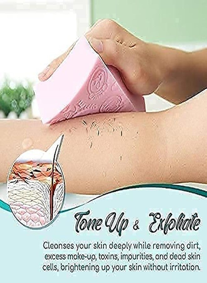 PH BROTHER Ultra Soft Exfoliating Sponge, Soft Bath Sponge, Scrubber for Kids, Body Scrub, Dead Skin Removal, Radiant Skin, Manual Use, Sensitive Skin, Multicolour - Image 3